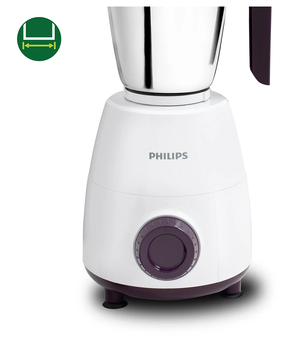 PHILIPS HL7505 500W Mixer Grinder (White and Purple)