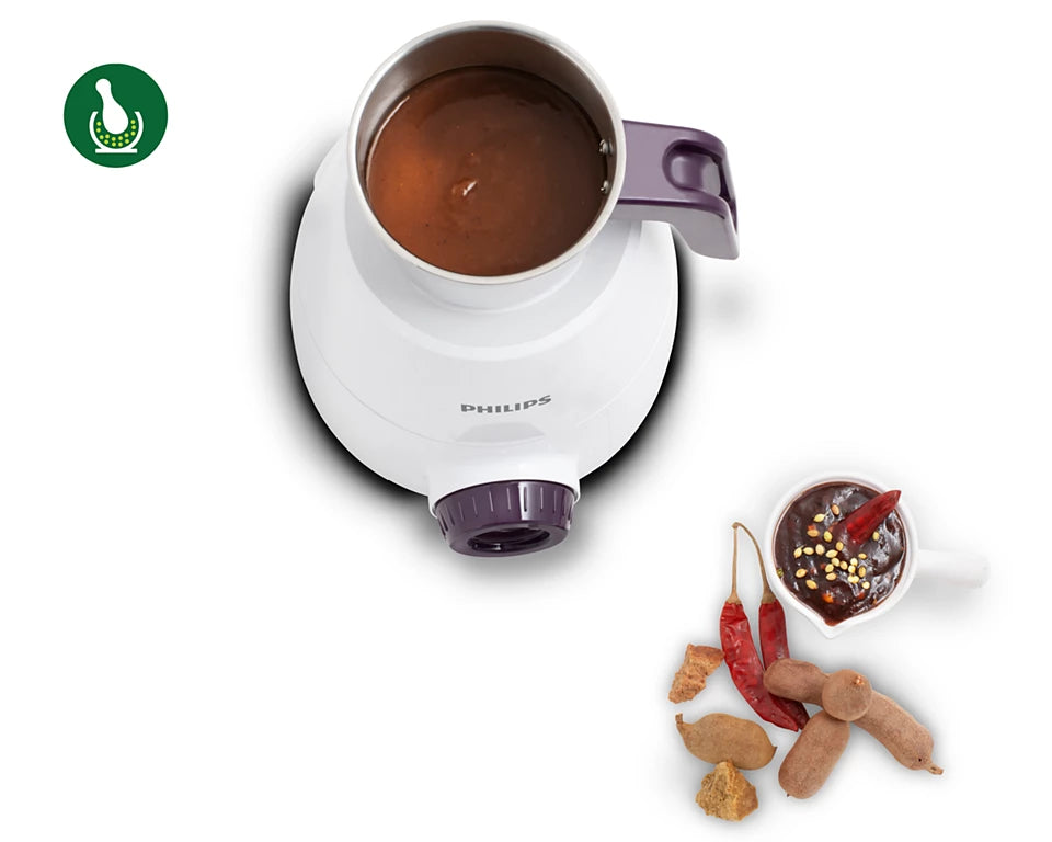 PHILIPS HL7505 500W Mixer Grinder (White and Purple)