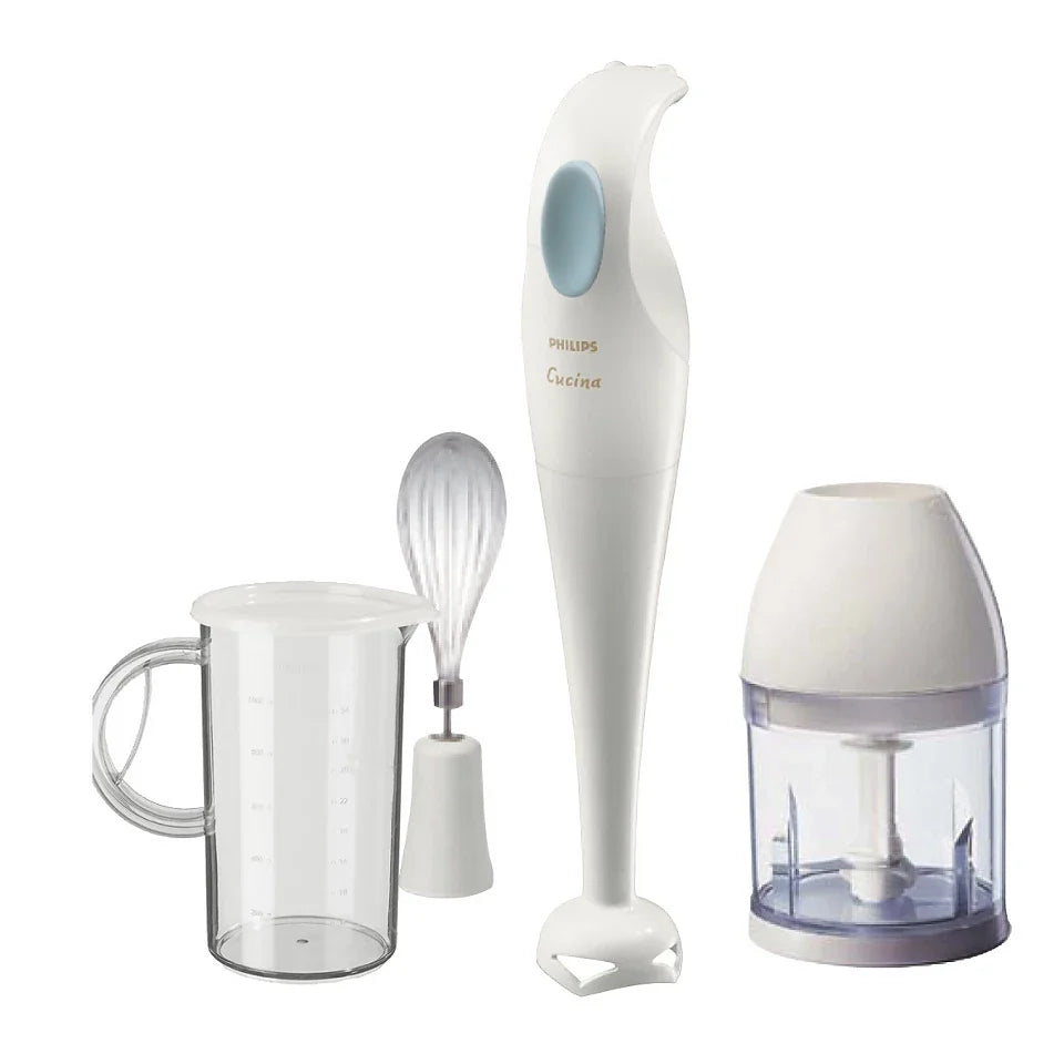Philips HR1351/C 250 Watt Hand Blender with Chopping Attachment (White)