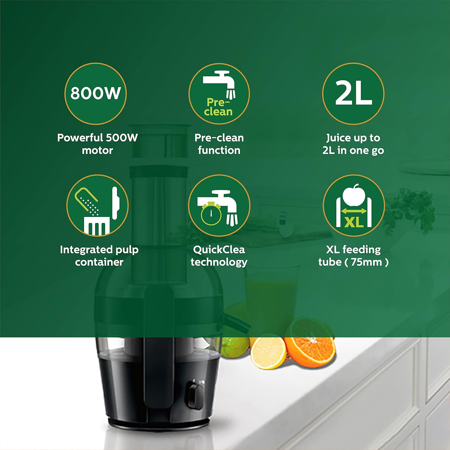 PHILIPS Hr1855 Viva Collection Juicer- Ink Black-700 Watts