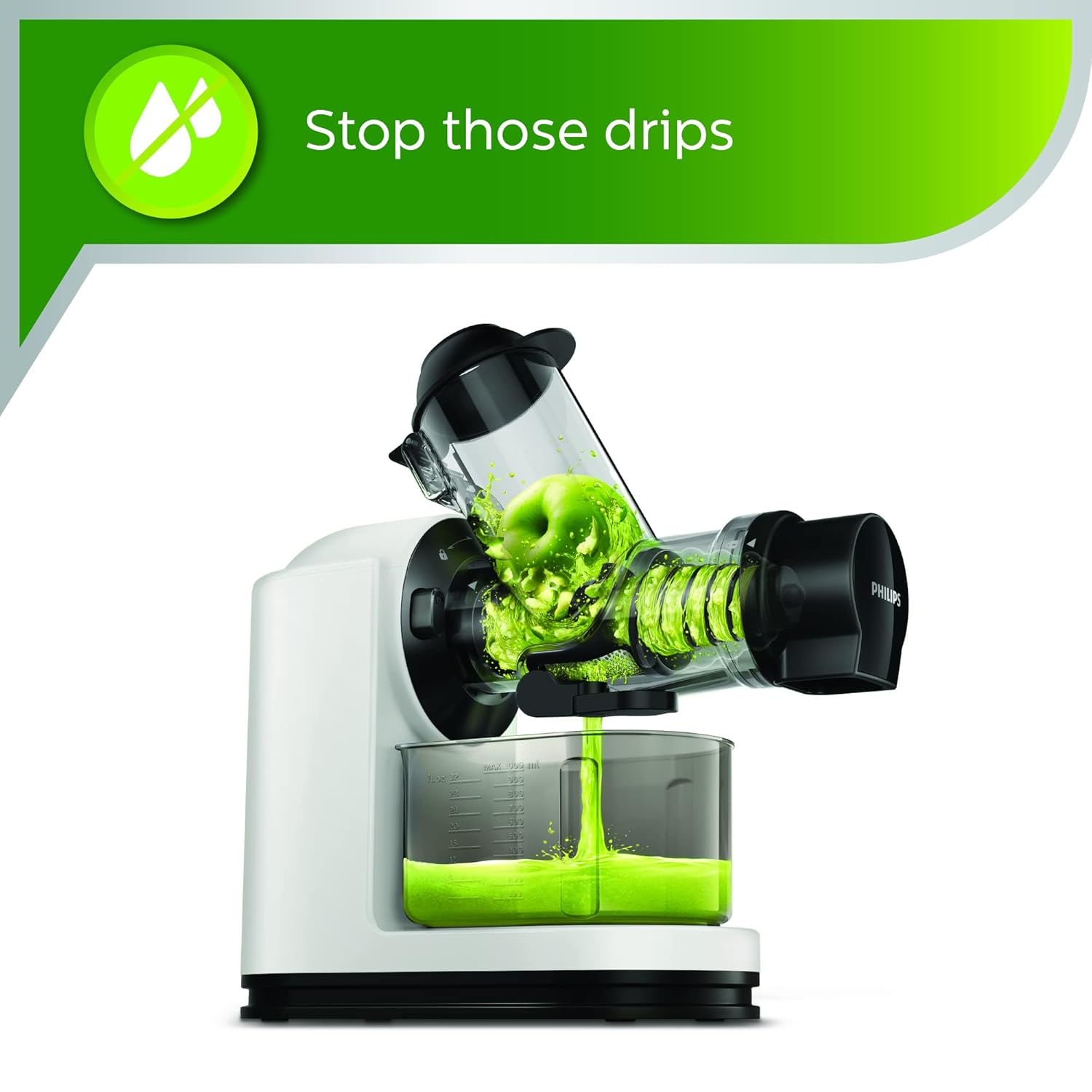 Philips Viva Collection Masticating juicer HR1887/81 XL Tube- 70 mm Quick Clean