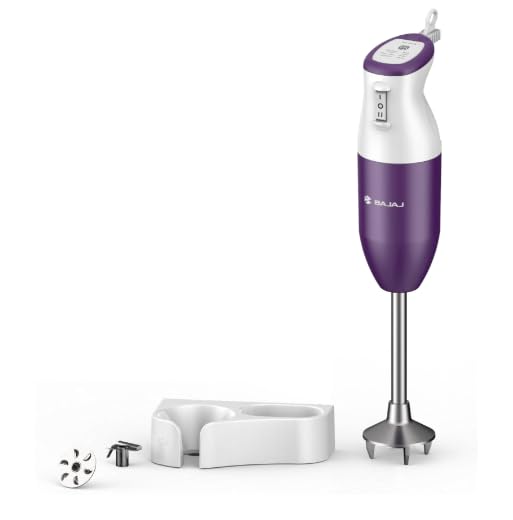 Bajaj HB 23 160W Hand Blender | MULTIFUNCTION BLADES- 2 SPEED SWITCH | 3 Removable Multi Functional Stainless Steel Blades Whisk Blade- Mincer Blade & Beater Blade