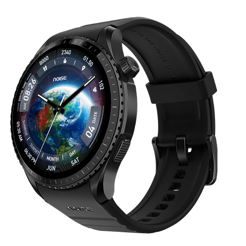 Noise Origin Smart Watch Smoothest UI Experience (New Nebula UI) & EN 1 Processor, 1.46" ApexVision AMOLED Display, Stainless Steel, Contour-Cut Design, Fitness Age, Fast Charging
