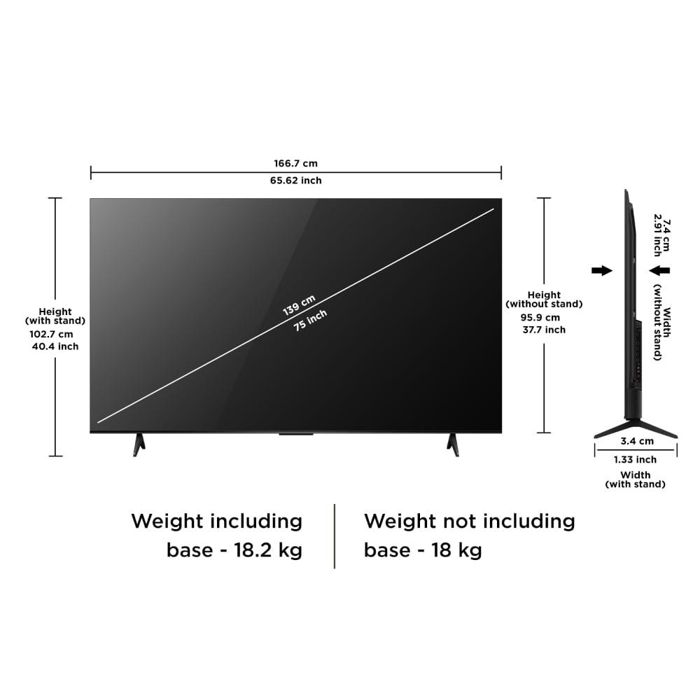 TCL TV P6L 75 Inch 4K Smart TV