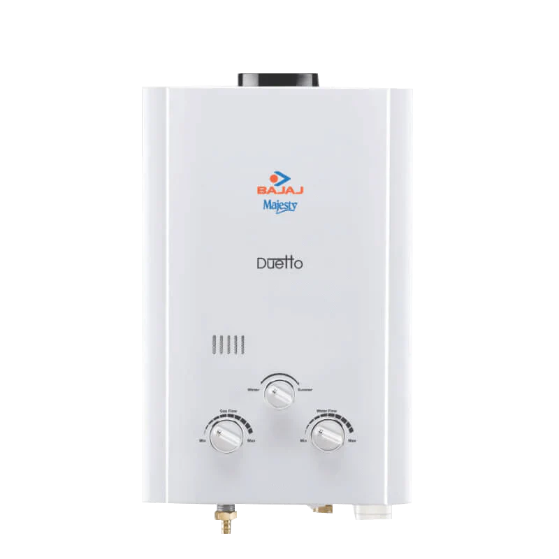 Bajaj Majesty Duetto Gas 6 Ltr Vertical Water Heater (LPG)- White