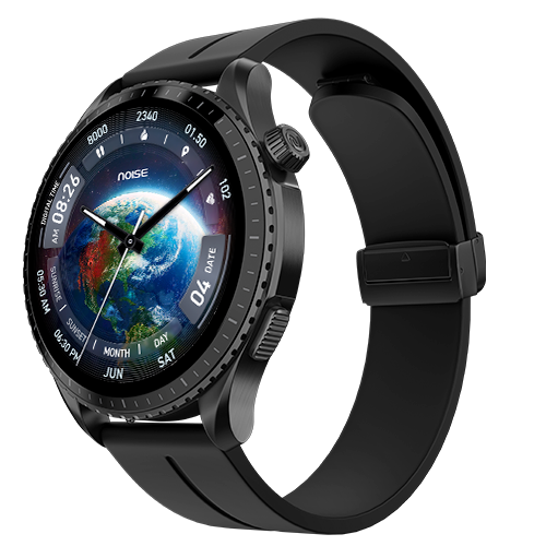 Noise Origin Smart Watch Smoothest UI Experience (New Nebula UI) & EN 1 Processor, 1.46" ApexVision AMOLED Display, Stainless Steel, Contour-Cut Design, Fitness Age, Fast Charging