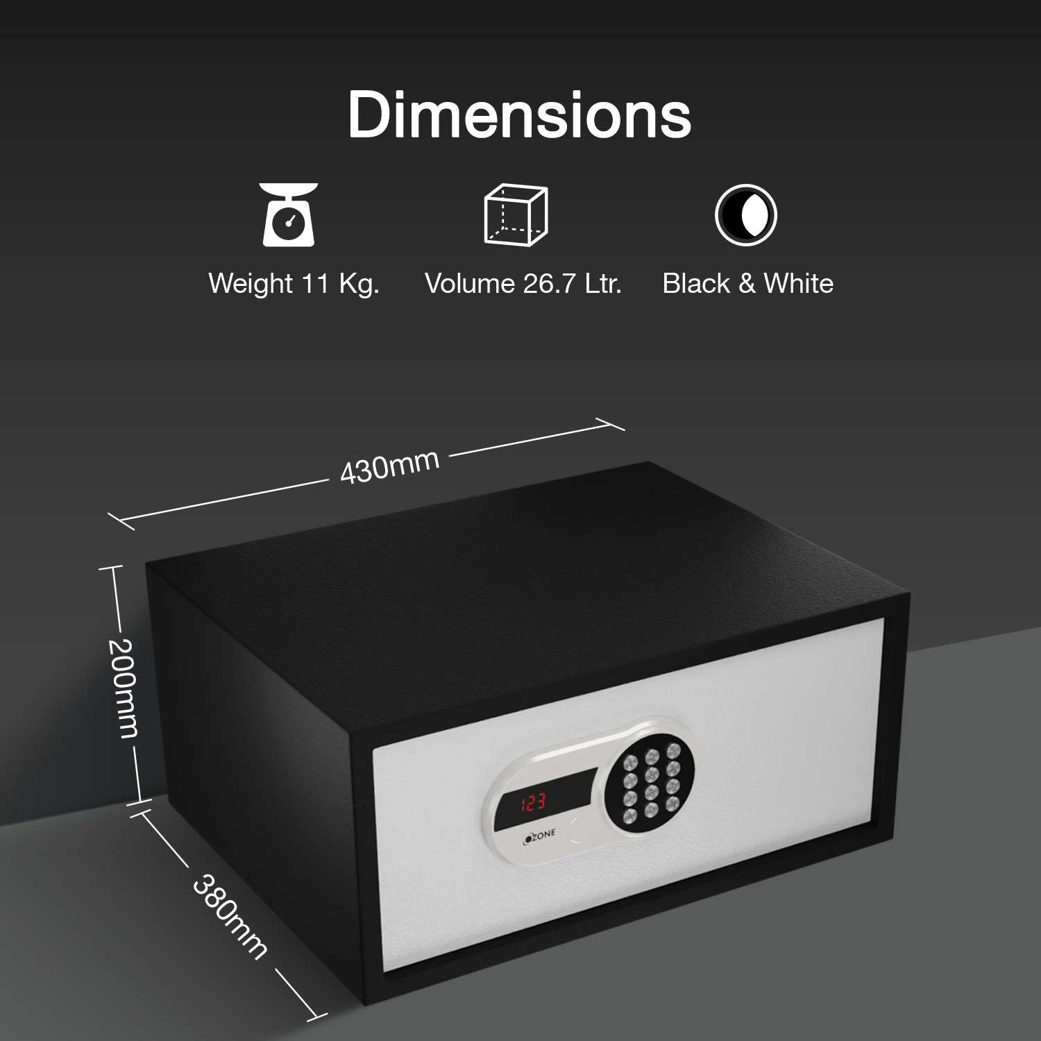 Ozone 26.7 Litres Digital Safe Locker