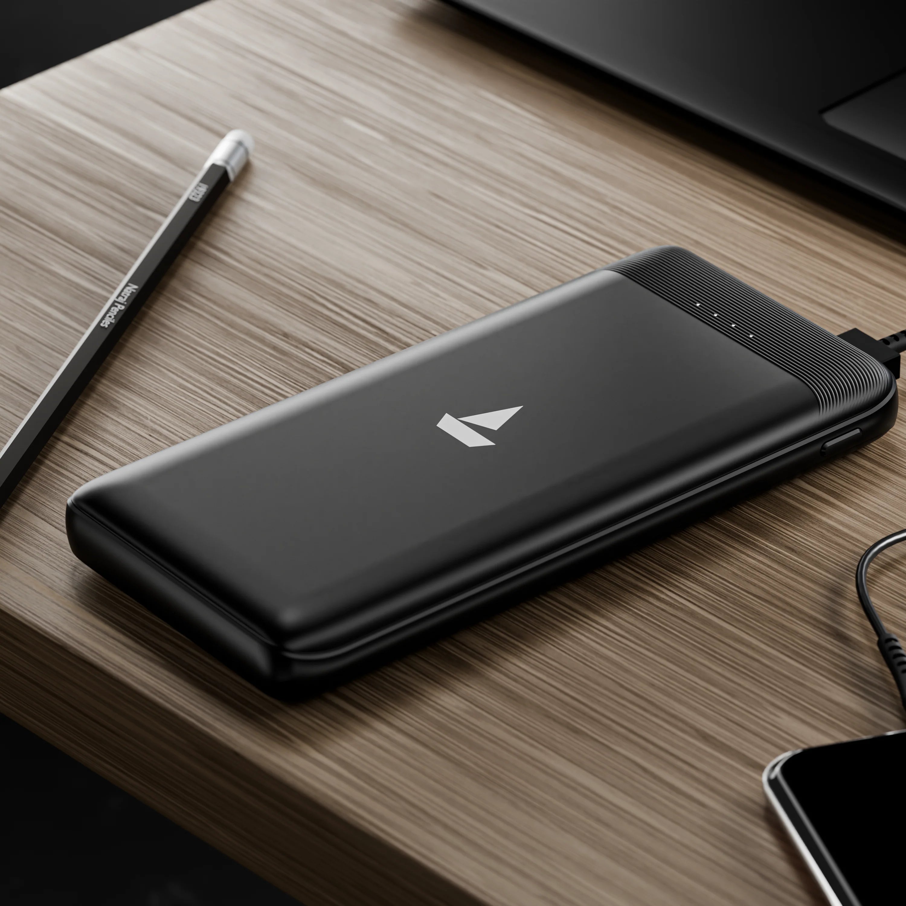 Boat ENERGYSHROOM PB300 Lite Carbon Black – High-Performance Power Bank with Sleek- Durable Design