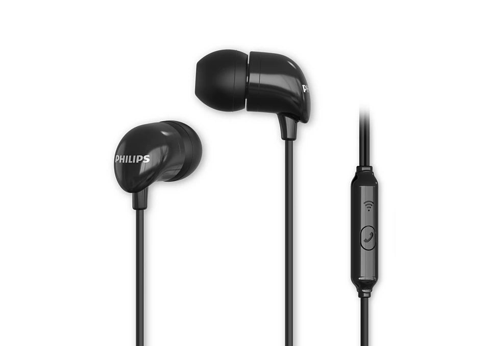 PHILIPS TAE1126BK/94 Wired Earphone with Mic (In Ear, Black)