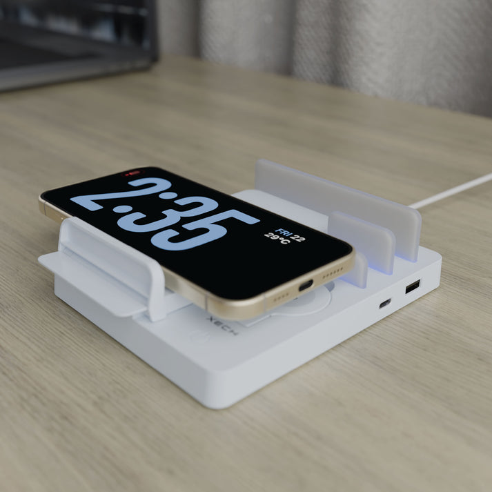 #Color_White_Wireless charging station for phone, earbuds, and smartwatch
