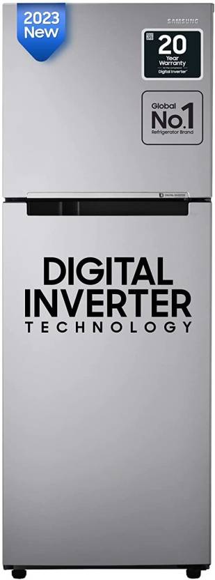 SAMSUNG 236 L Frost Free Double Door 1 Star Refrigerator  (GRAY SILVER- RT28C3021GS/NL)