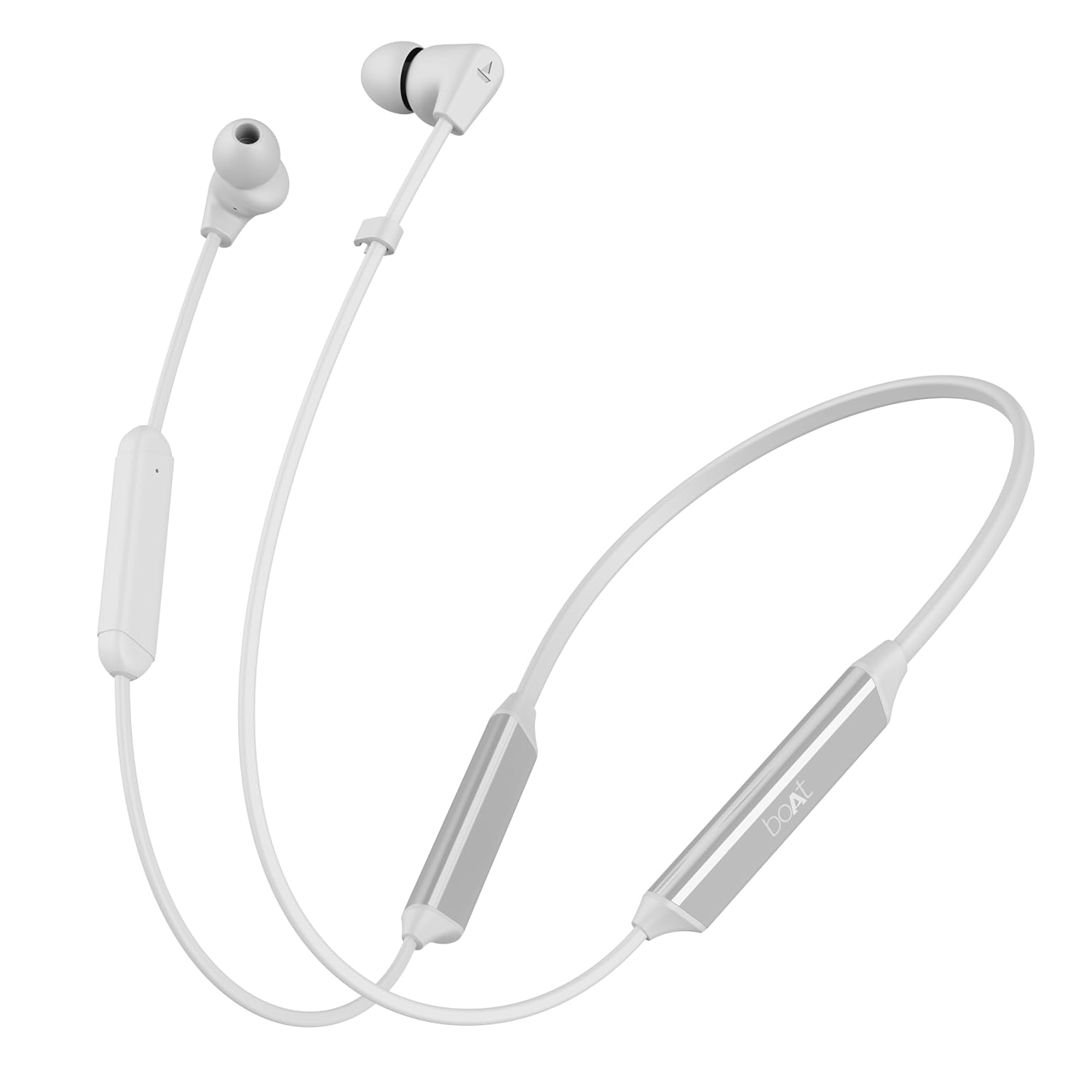 boAt Rockerz Trinity in Ear Earphones with 150H Playtime- Crystal Bionic Sound Powered by HiFi- Signature Sound- Beast™ Mode- ENx™ Tech- ASAP™ Charge- IPX5- Dual Pairing(Kutch White)