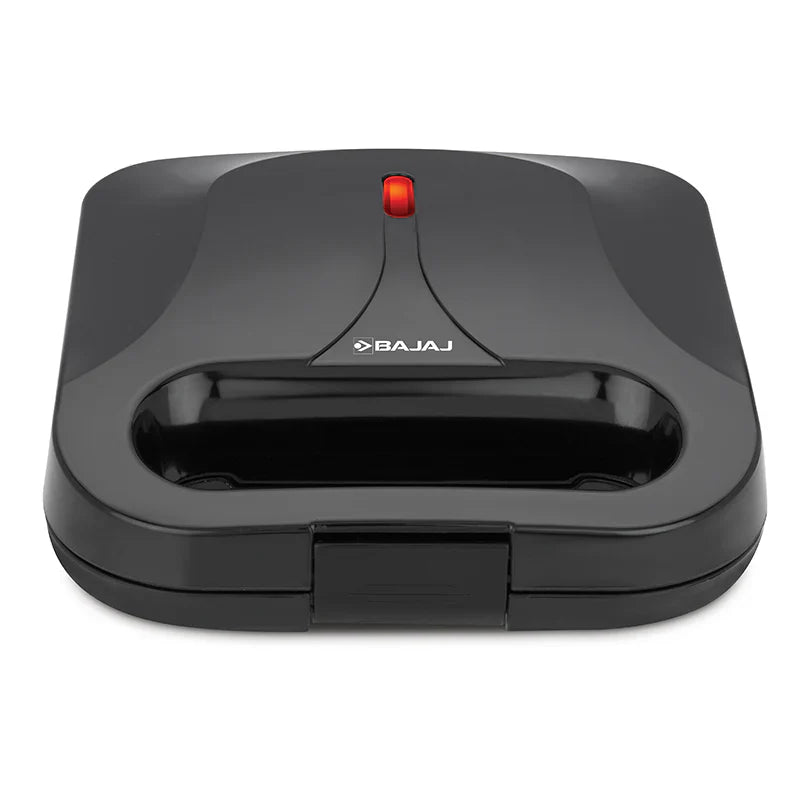 Bajaj SWX 5 800-Watt 2-Slice Sandwich Toaster | Non-Stick Coated Plates for Easy-to-Clean | Upright Compact Storage | Buckle Clips Lock | 2 Years Warranty | Black
