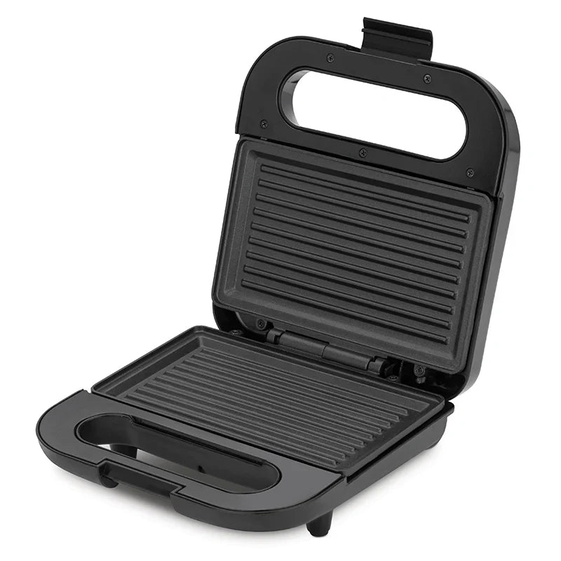 Bajaj SWX 6 800-Watt 2-Slice Sandwich Griller | Non-Stick Coated Plates for Easy-to-Clean | Upright Compact Storage | Buckle Clips Lock | 2 Years Warranty | Black