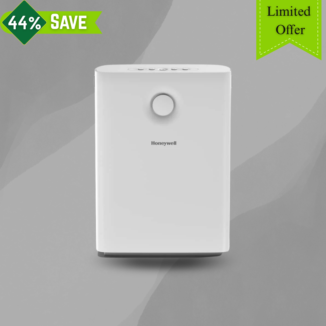 Honeywell Air Purifier for Home- 5 Stage Filtration- Covers 465 sq.ft- High Efficiency Pre-Filter- Dual HEPA Filter- Activated Carbon Filter- Removes 99.99% Pollutants & Micro Allergens - Air touch V3