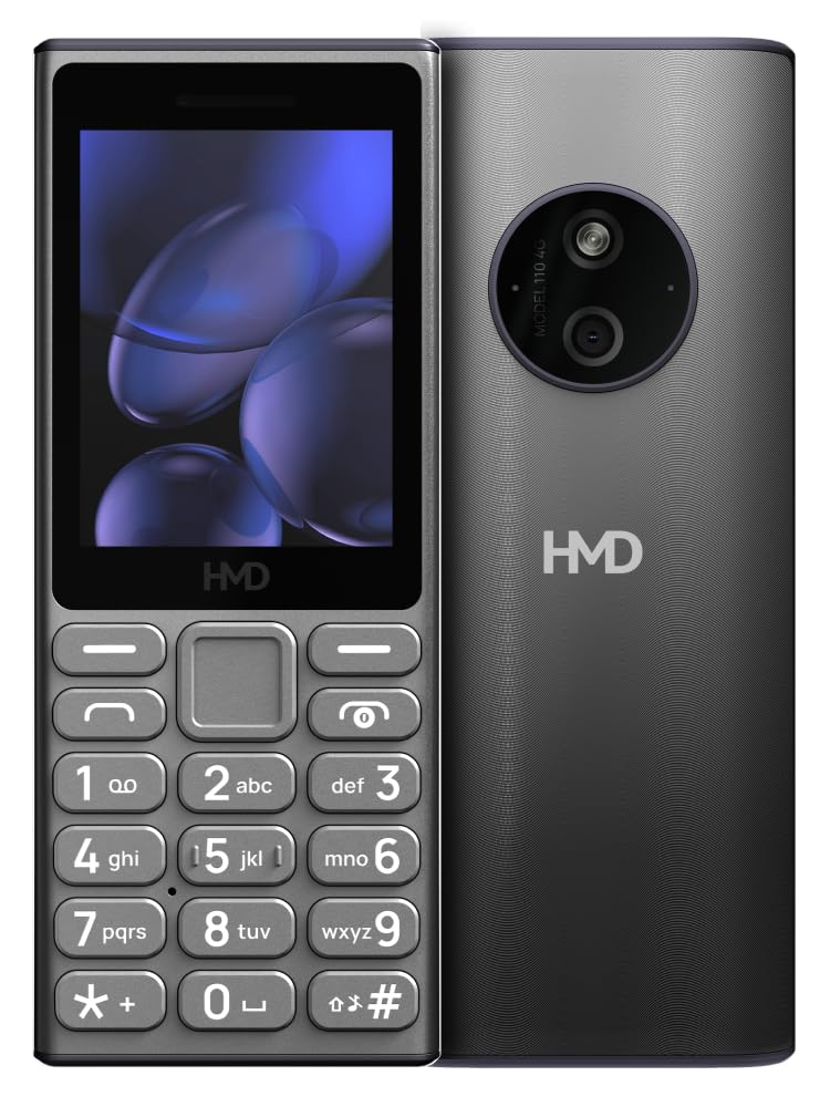 HMD 110 4G Keypad Phone with YouTube, Built-in Scan & Pay UPI App, Rear Camera, Long-Lasting Battery, Type - C, Wireless FM Radio
