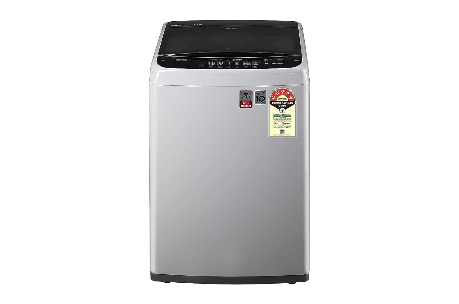 LG 7 kg 5 Star Smart Inverter Technology Fully Automatic Top Load Washing Machine (T70SPSF1ZA- Silver)