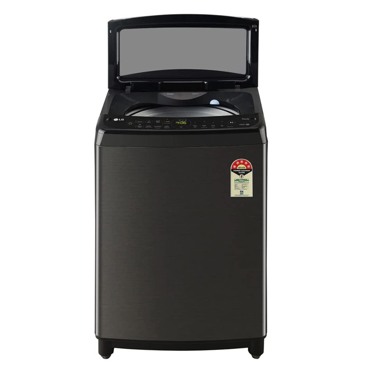 LG 10.0 Kg Inverter Wi-Fi Fully-Automatic Top Loading Washing Machine (THD10SWP- Platinum Black-Stainless Steel)