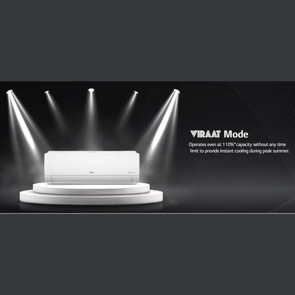 LG 5 Star (1.0) Split AC with AI Convertible 6-in-1 with Gold Fin+- Dual Inverter Compressor- Gold Fin+- Viraat Mode - 2025 Model