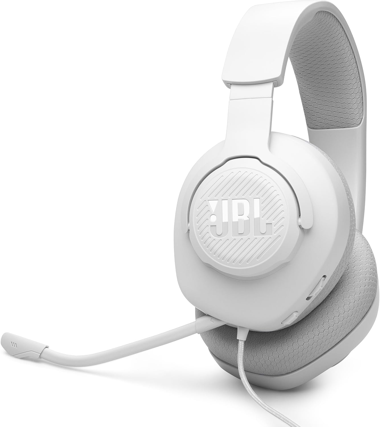 JBL Quantum 100M2 - Wired Over-Ear Gaming Headset with omnidirectional, Detachable mic with Mute Option and Fabric-Covered Memory Foam Ear Cushions, Compatible with All Platforms