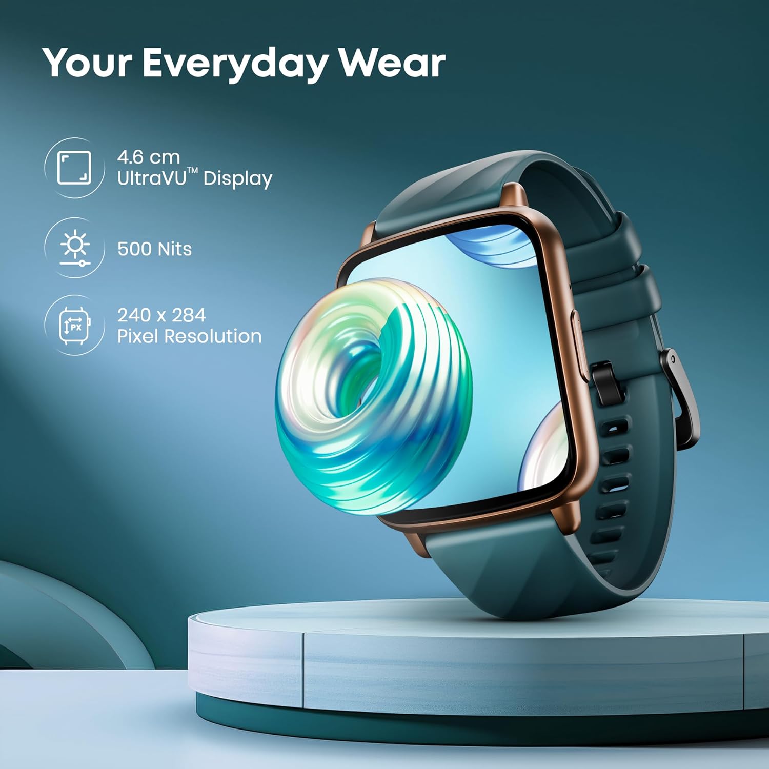 Fastrack Volt S1 Smart Watch for Man and Women Latest with 1.83" Display, Silicone Strap, BT Calling, 100+ Sports Modes, Heart Rate, SpO2, IP68, Ideal Smartwatch for Boys and Girls
