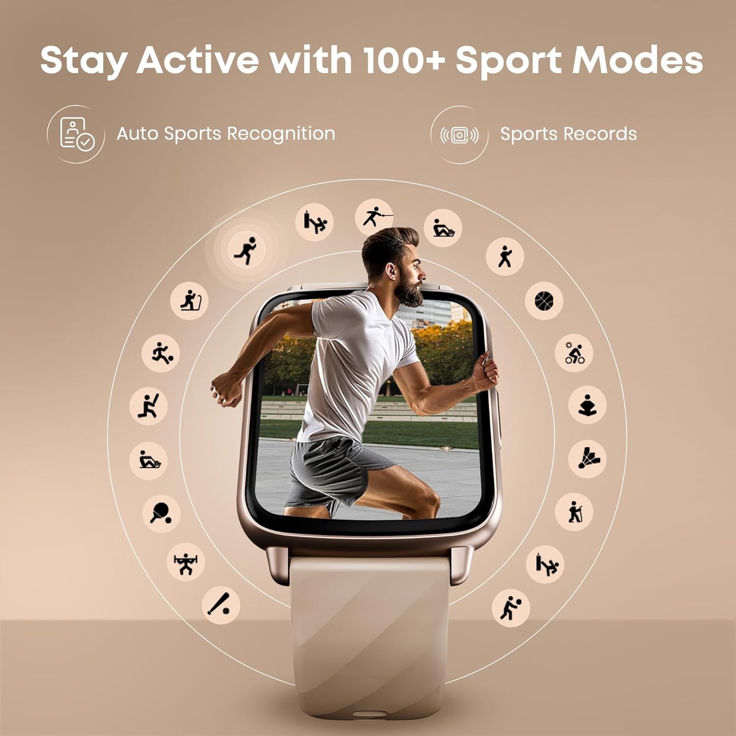Fastrack Volt S1 Smart Watch for Man and Women Latest with 1.83" Display, Silicone Strap, BT Calling, 100+ Sports Modes, Heart Rate, SpO2, IP68, Ideal Smartwatch for Boys and Girls
