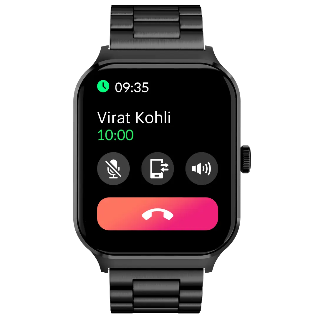 Noise Canvas Elite Smartwatch with Bluetooth Calling (49.78mm TFT Display, IP67 Water Resistant, Metal Black Strap)