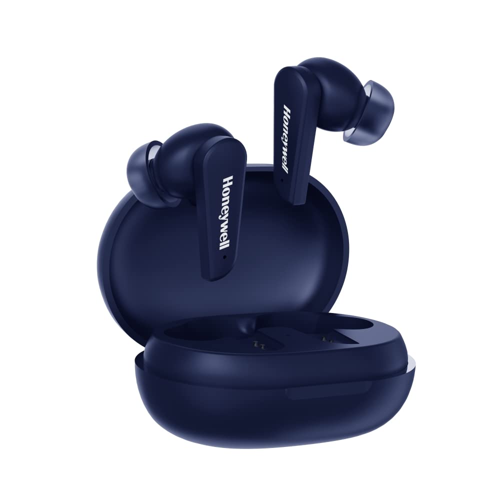Honeywell Trueno U5000 Truly Wireless ANC Earbuds, Bluetooth V5.0, 16 hrs non-stop music in 1 hr of charge, Noise cancelling with ANC, High Bass, 260mAh Battery, IPX4 Water Resistance, Voice Assistant