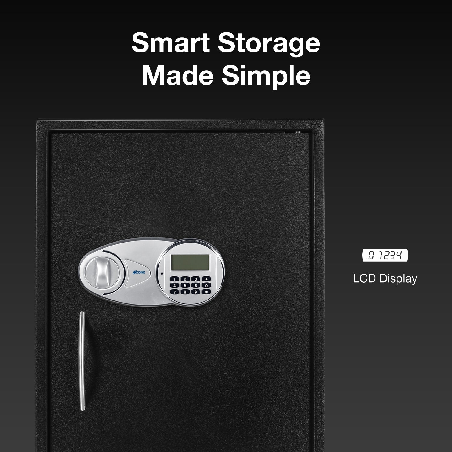 Black  Ozone 95.4 Litres Digital Safe Locker