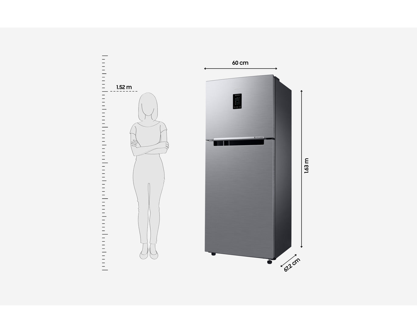 Samsung 301L 3 Star Double Door Refrigerator