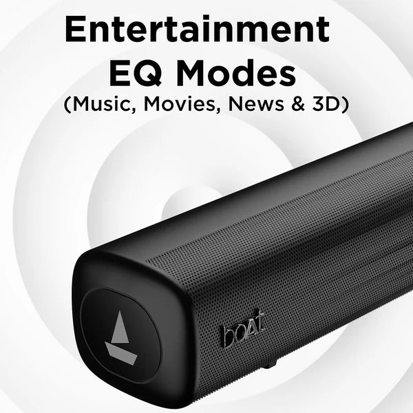 boAt Aavante Bar Aroha 2.1 Channel Sound bar, 100 Watts, Multiple entertainment EQ modes (Jade Black)