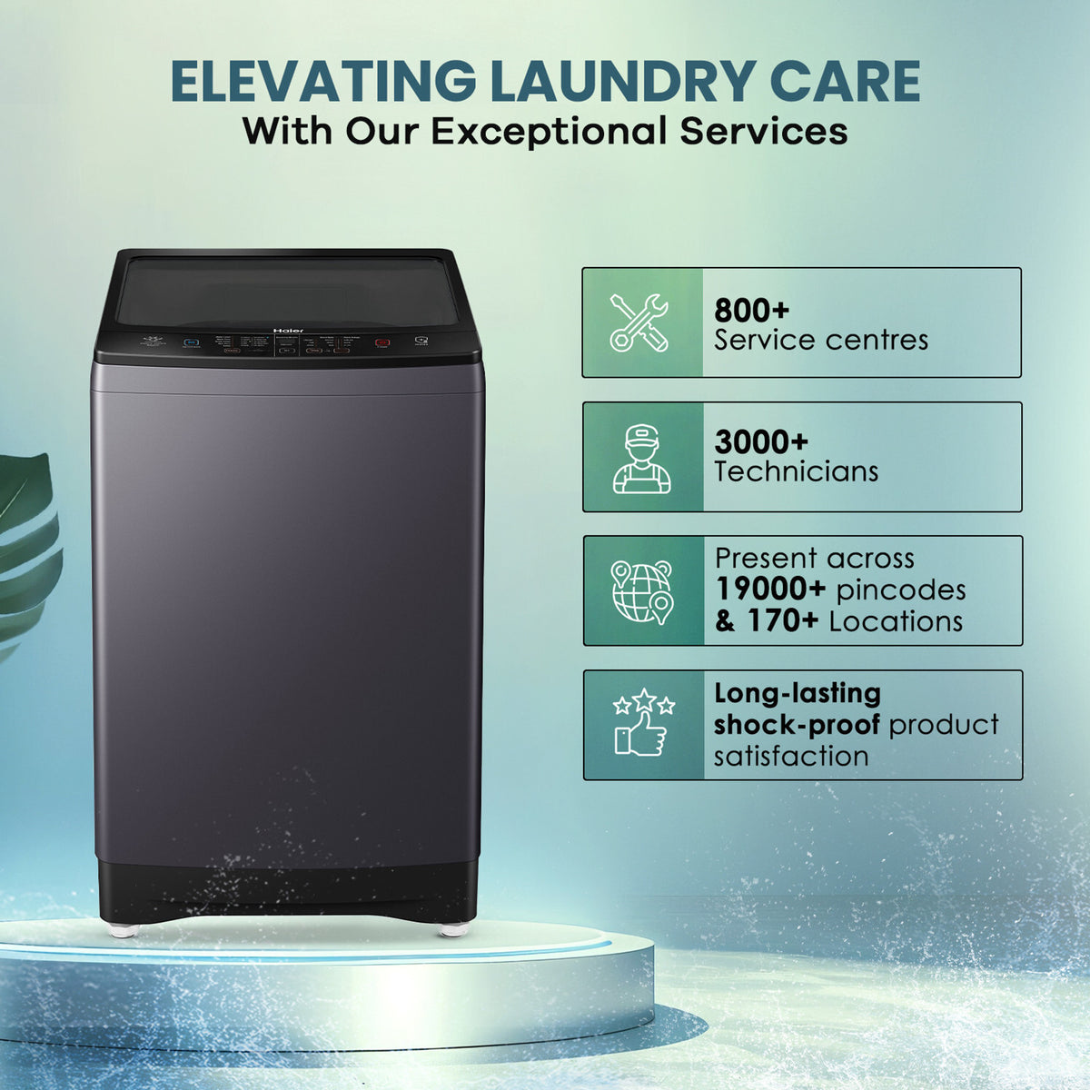 Haier 8 Kg 5 Star Top Load Washing Machine