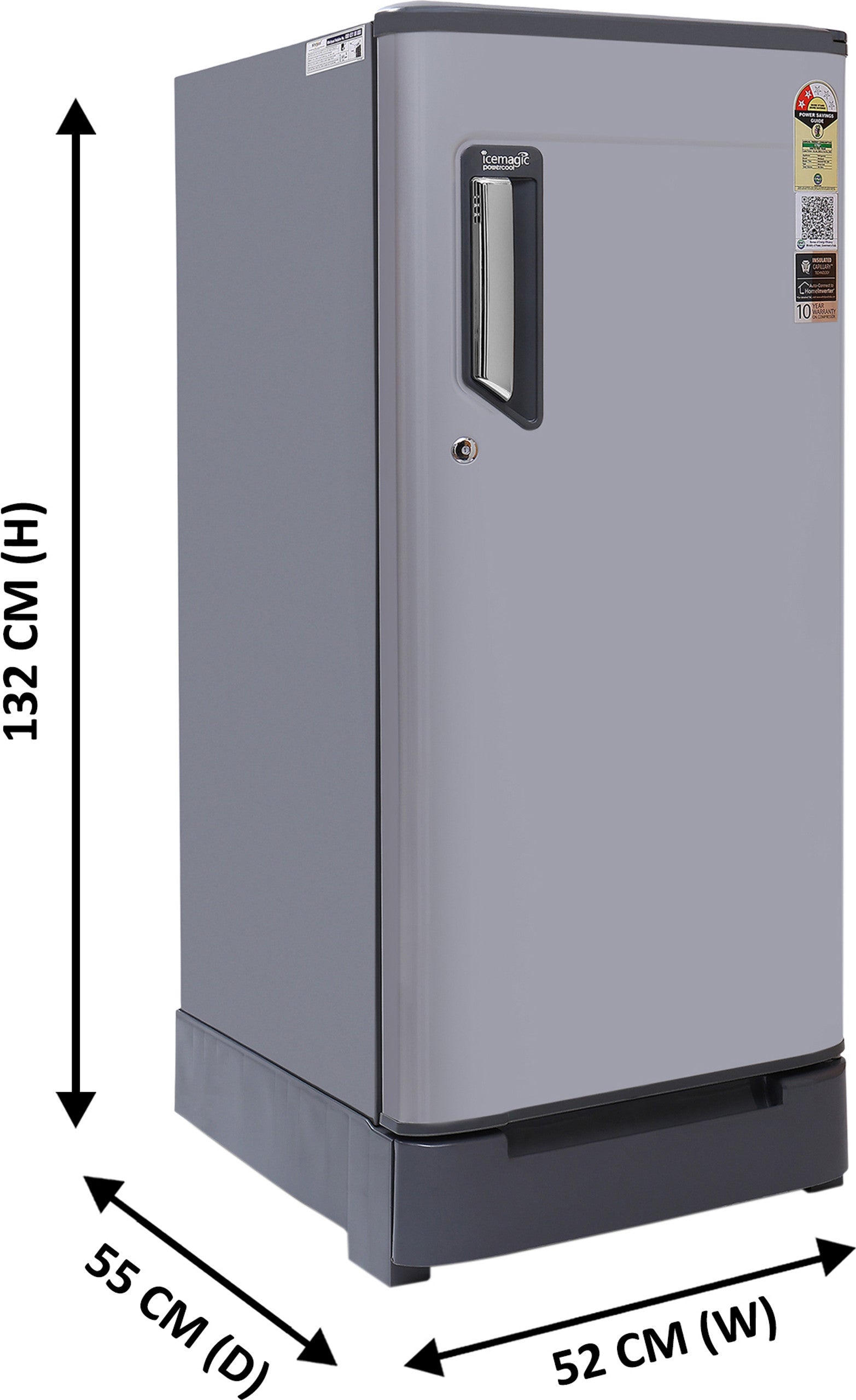 Whirlpool 184L 2 Star Single Door Refrigerator
