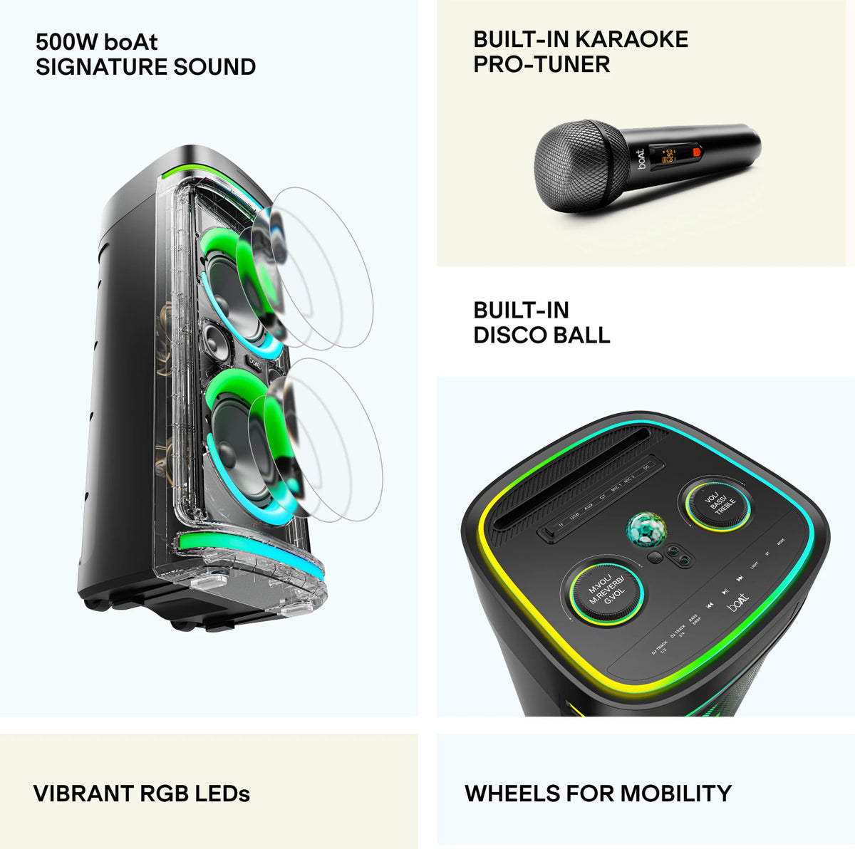 boAt PartyPal 800 500W Bluetooth Party Speaker