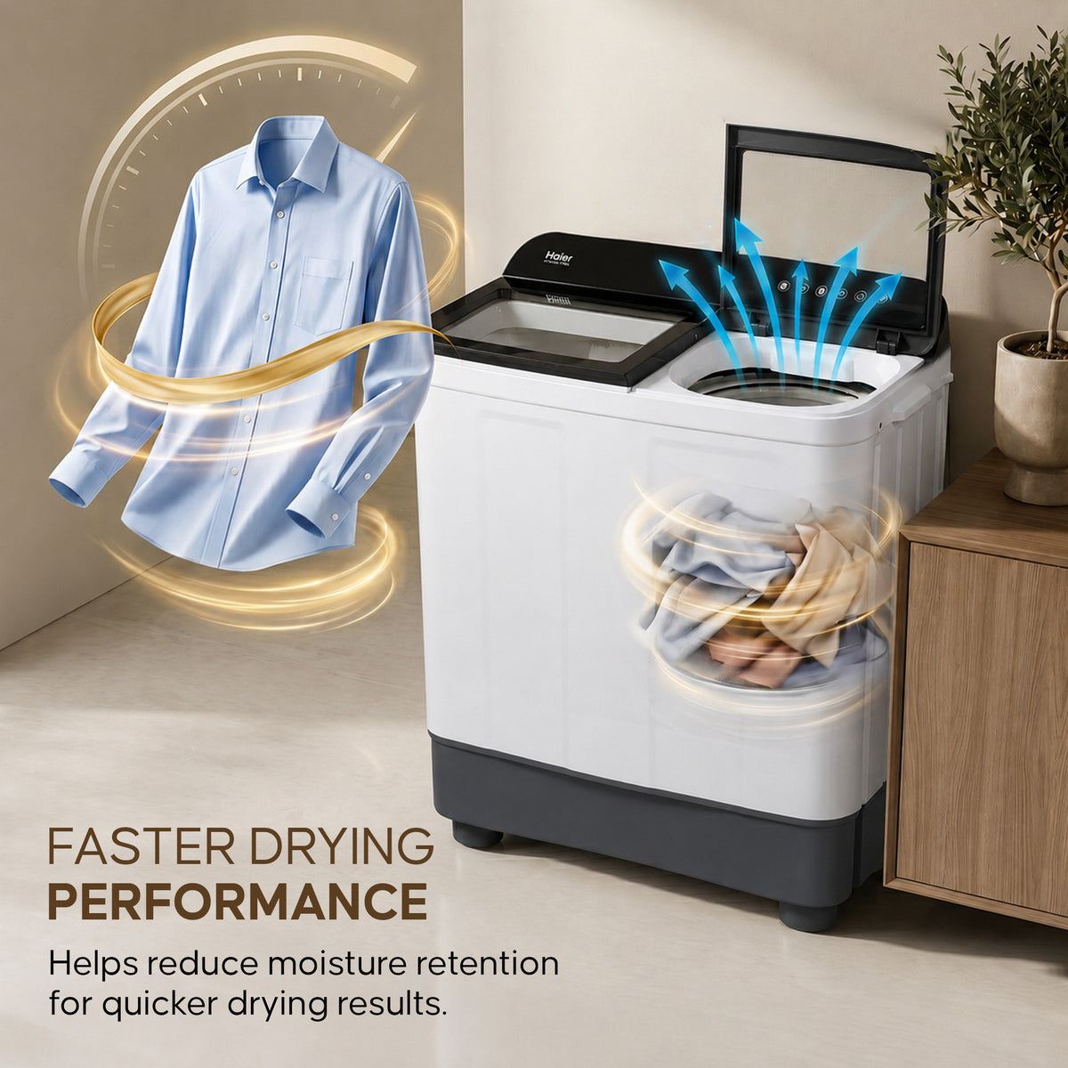 Haier HTW105-178BLN 10.5 Kg Washing Machine