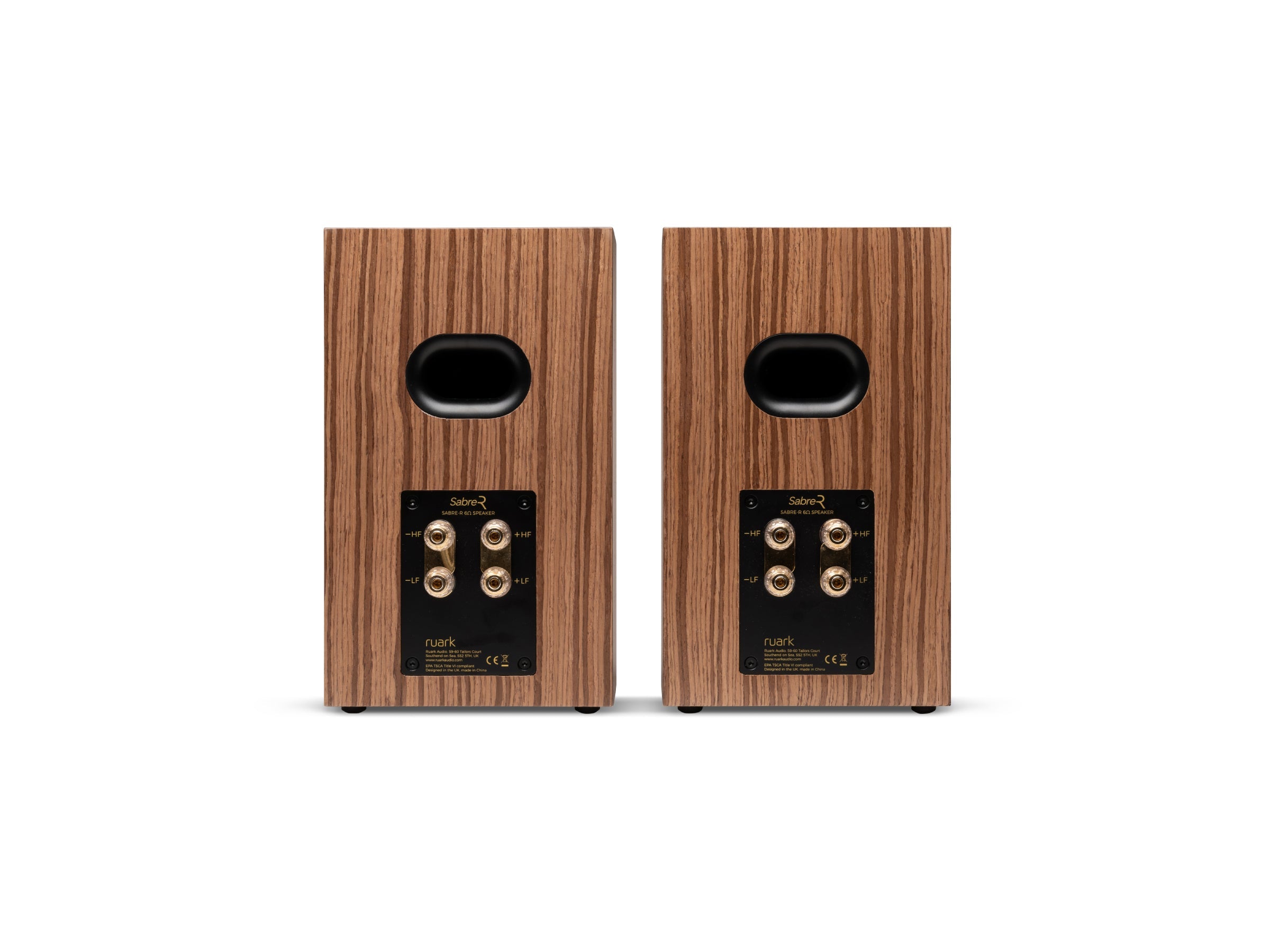 #Color_Fused Walnut veneer Ruark Sabre-R Bookshelf Speakers