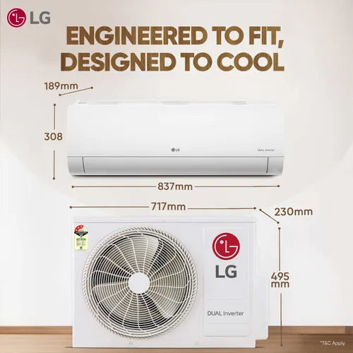 LG 1.5 Ton 3 Star AI+ DUAL Inverter Split AC | Copper | Smart Energy Manager | Wi-Fi | VIRAAT Mode | AI Convertible 6 in 1 | Faster Cooling | Energy Saving (US-Q18CWXE- White) 2025 Model
