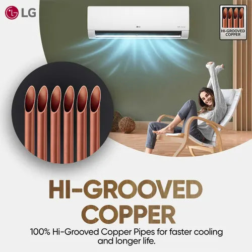 LG 1.5 Ton 3 Star AI+ DUAL Inverter Split AC | Copper | Smart Energy Manager | Wi-Fi | VIRAAT Mode | AI Convertible 6 in 1 | Faster Cooling | Energy Saving (US-Q18CWXE- White) 2025 Model