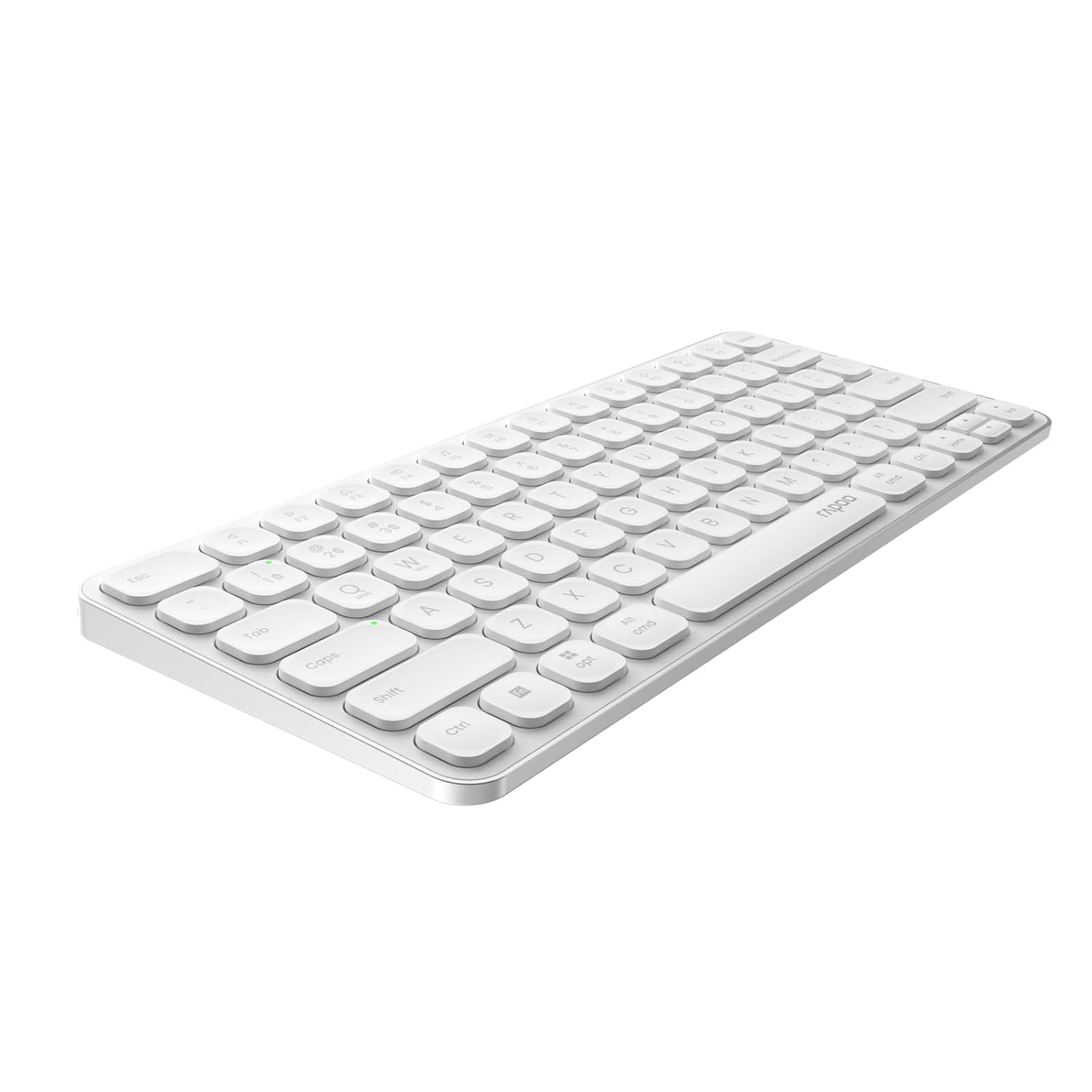 Rapoo E9050L Bluetooth Wireless Multi-Device Keyboard(4 Devices), Rechargeable, Led Indicators, Ultra-Thin, Ergonomic, Compatible with Windows, iOS, Android, Tab, Smartphones - 3-Year Warranty
