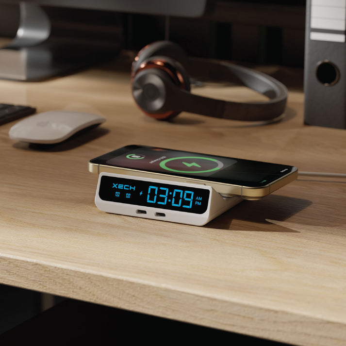 #XECH Quest Neo Wireless Charging Alarm Clock