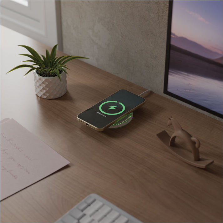 #Color_White_15W Fast Wireless Charging Pad XECH Powerbase with LED Light