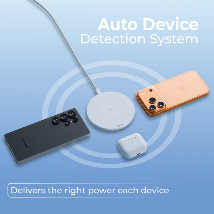 #Color_White_10W Qi Wireless Charging Pad XECH Powerbase Lite Super-Slim