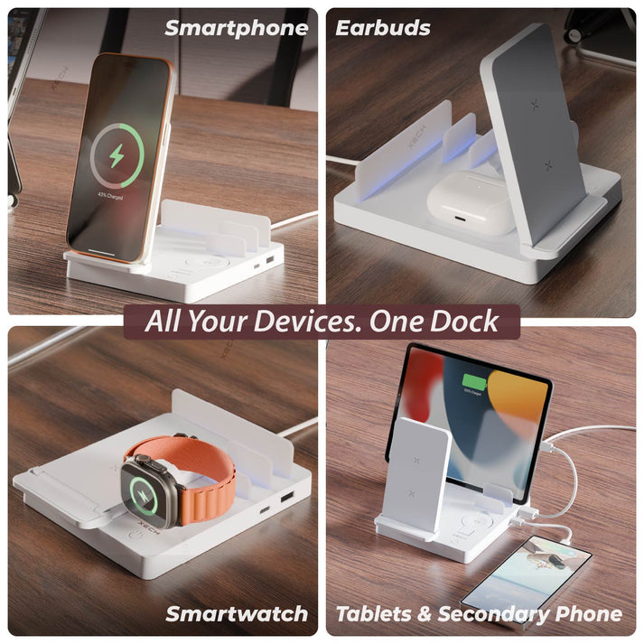 #Color_White_Wireless charging station for phone, earbuds, and smartwatch