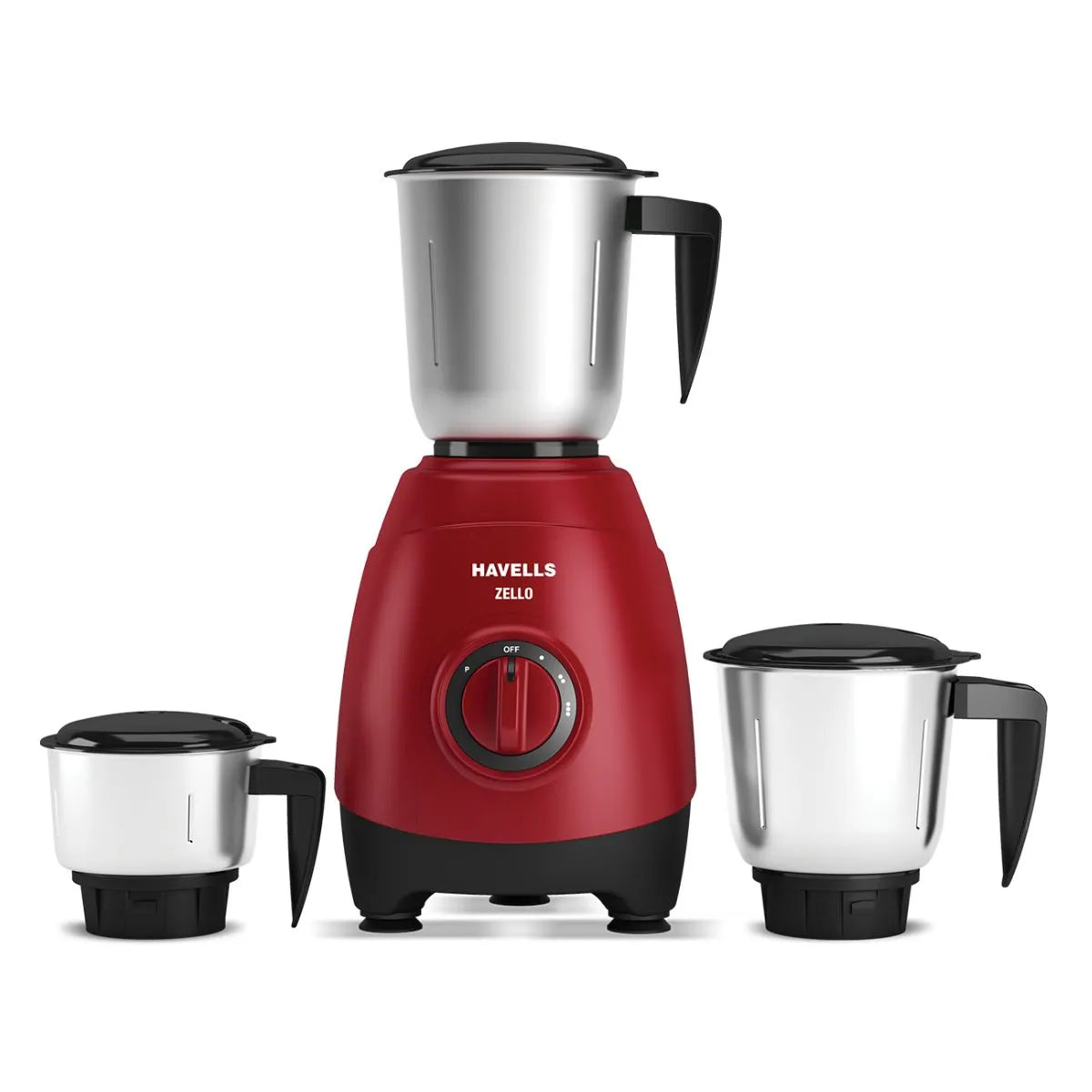 Havells Zello 750W Red Mixer Grinder | Navin Mart